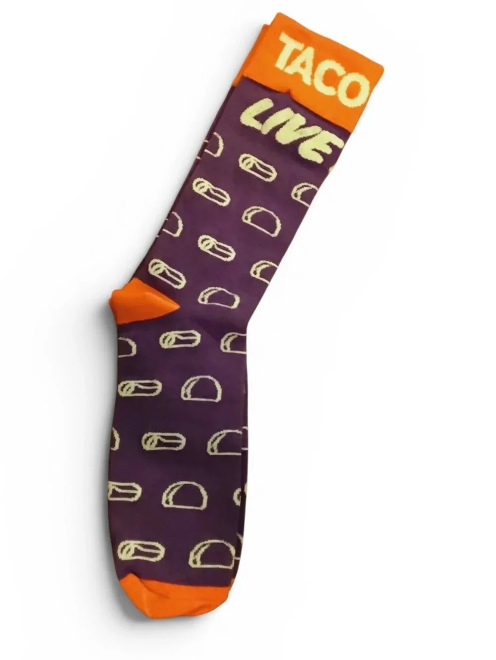 New In Bag - Taco Bell Taco Live Crew Socks Purple Orange